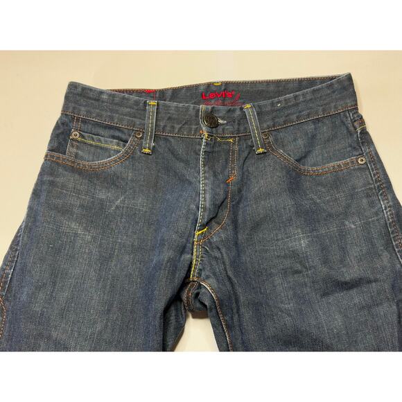 Rare Levi's Red Men's Slim Straight Leg Blue Denim Jeans - Size 29x30 - Picture 3 of 8